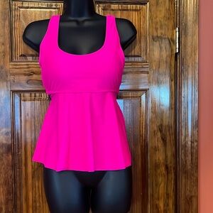 NWT Bright Pink Tankini Top